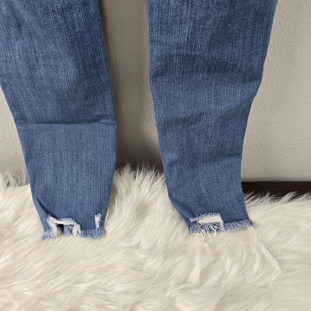 Torrid Medium Blue Straight Leg Jeans with Rips - Picture 10 of 16